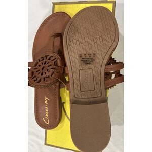 Circus by Sam Edelman Women Carney Saddle Thong Flipflop Sandals Brown Size 6 M